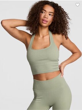 Victoria’s Secret Pink Softest Seamless Halter Cropped Top